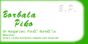 borbala piko business card